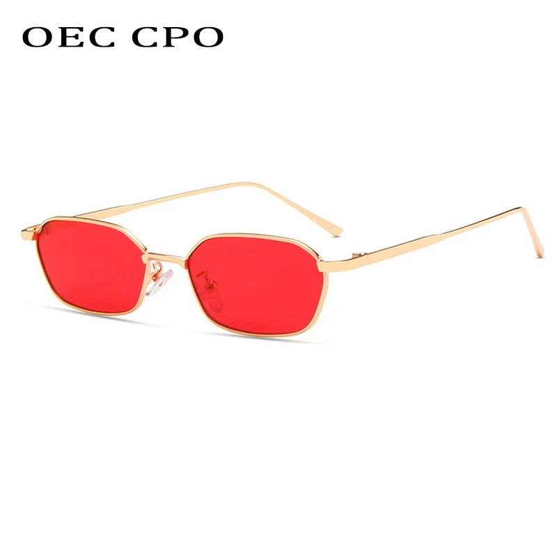 OEC CPO Small Square Sunglasse Women Men Brand Steampunk Metal Frame Sunglasses Men Retro Glasses UV400 Eyeglasses O949